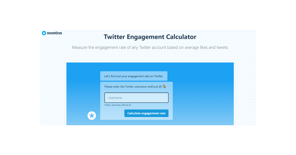 Captura de tela do TweetEraser do Mention, a calculadora de taxa de engajamento.